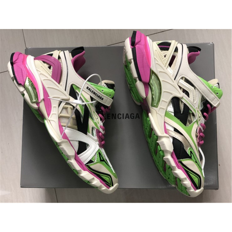 Ba*len*cia*ga 4.0 white purple pink green sneakers men women