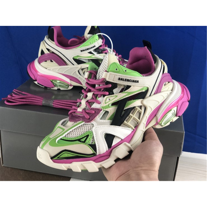 Ba*len*cia*ga 4.0 white purple pink green sneakers men women