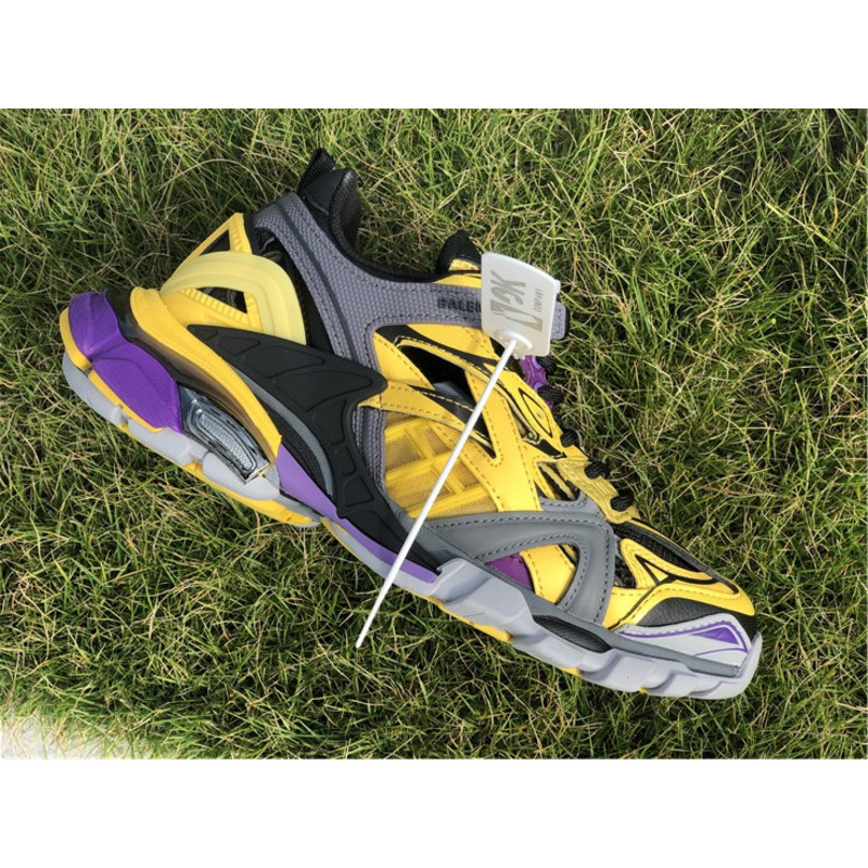 Ba*len*cia*ga 4.0 yellow black purple sneakers men women