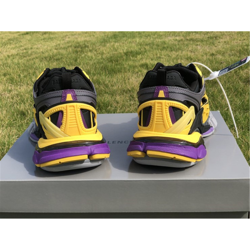 Ba*len*cia*ga 4.0 yellow black purple sneakers men women