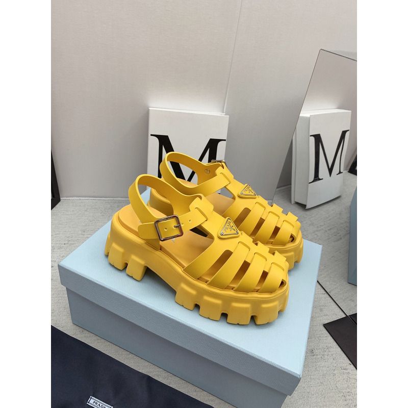 Pra*a foam rubber sandals yellow