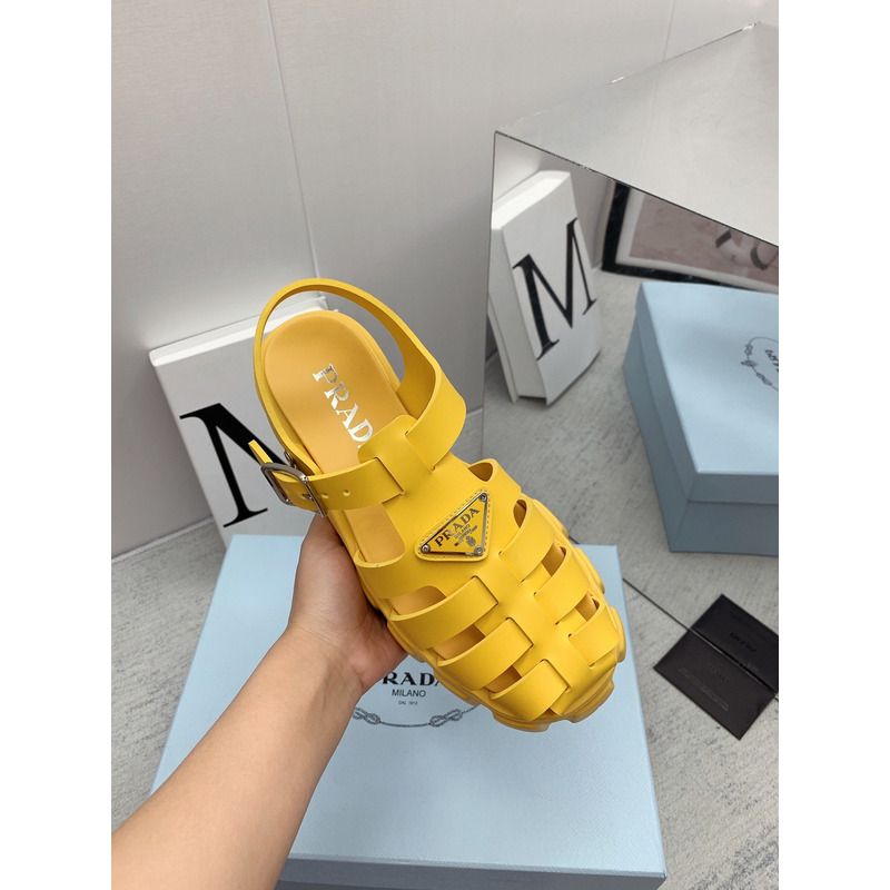 Pra*a foam rubber sandals yellow