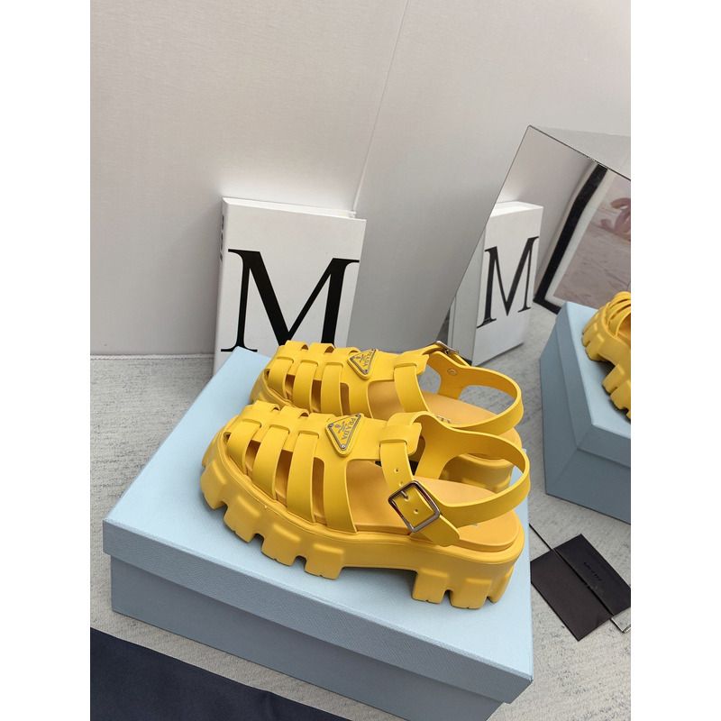 Pra*a foam rubber sandals yellow