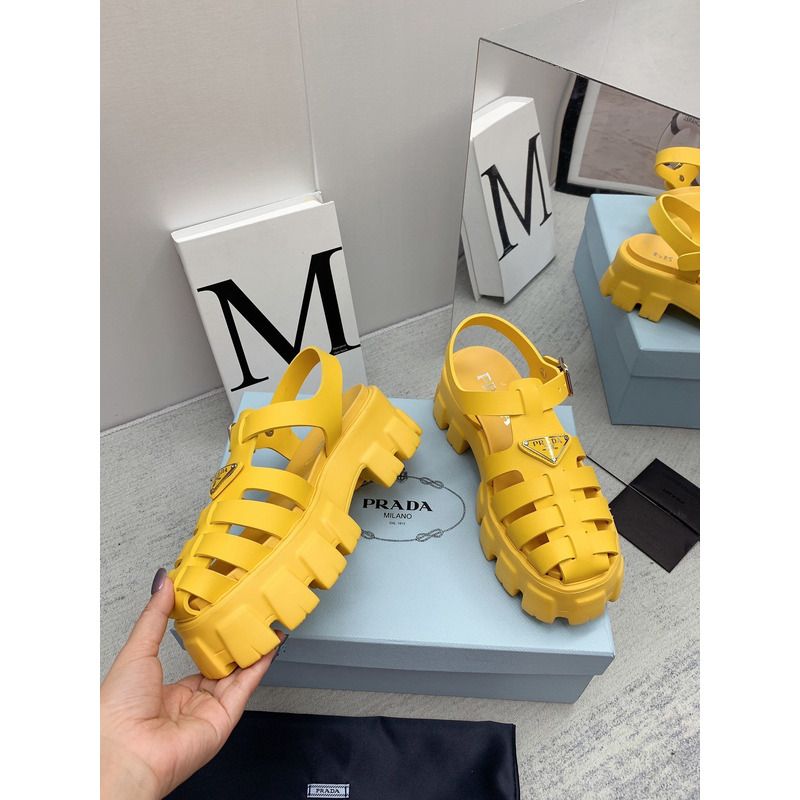 Pra*a foam rubber sandals yellow