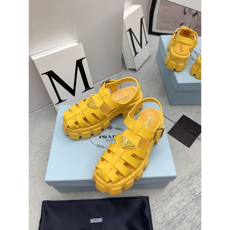 Pra*a foam rubber sandals yellow