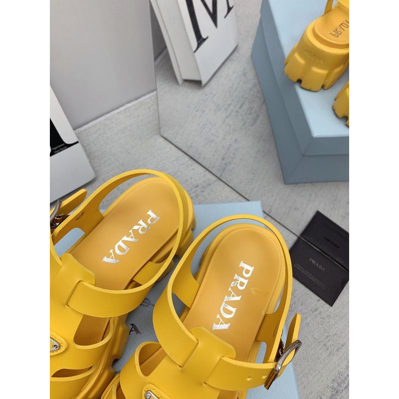 Pra*a foam rubber sandals yellow