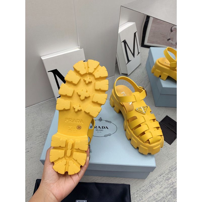 Pra*a foam rubber sandals yellow