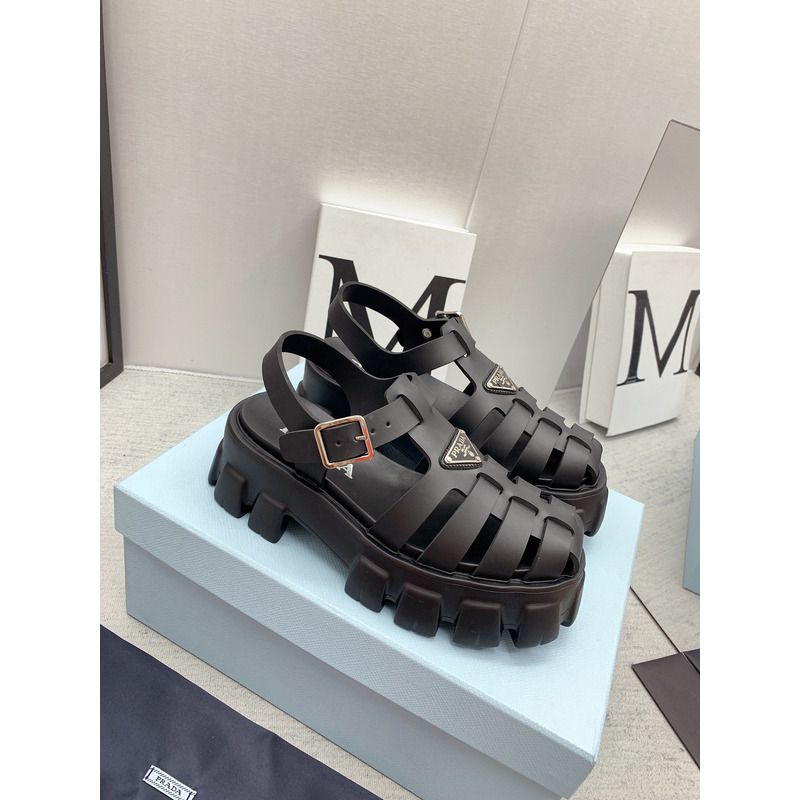 Pra*a foam rubber sandals black