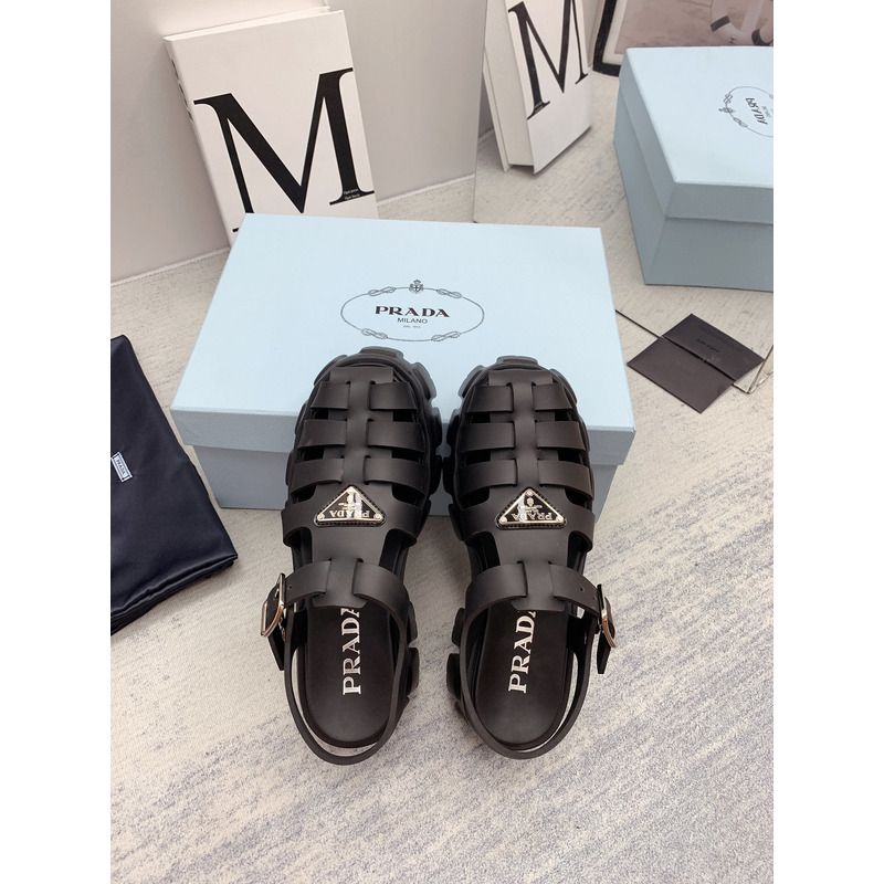 Pra*a foam rubber sandals black