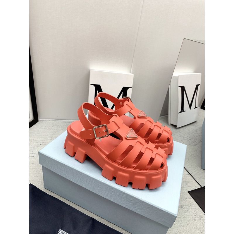 Pra*a foam rubber sandals red