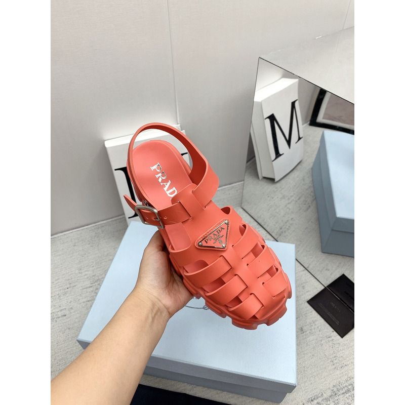 Pra*a foam rubber sandals red