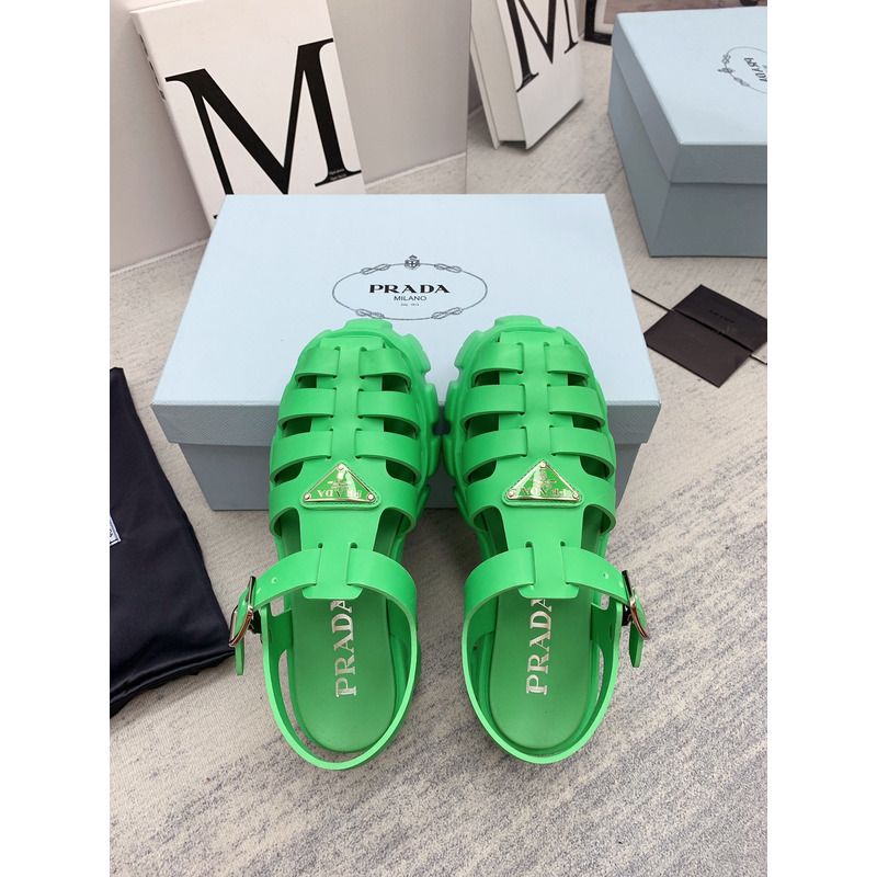 Pra*a foam rubber sandals green