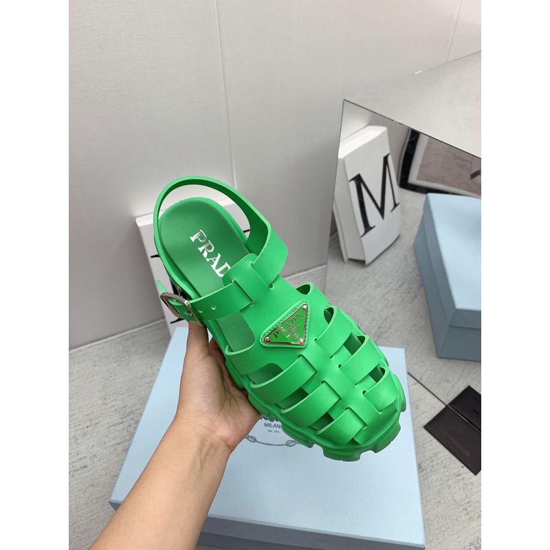 Pra*a foam rubber sandals green