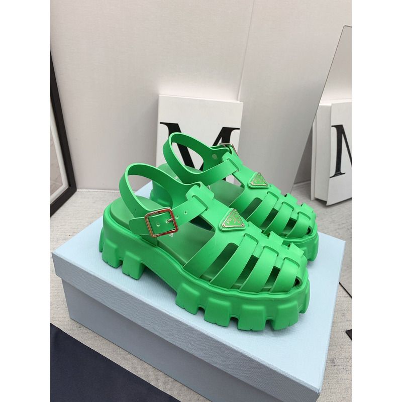 Pra*a foam rubber sandals green