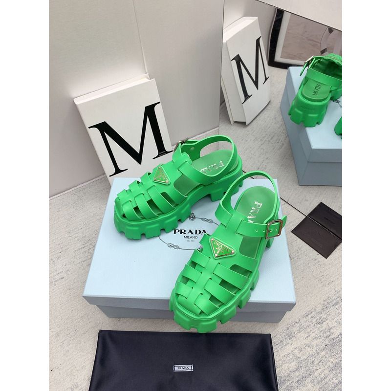 Pra*a foam rubber sandals green