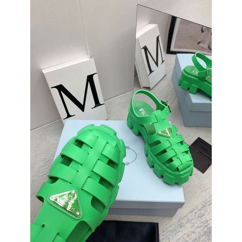 Pra*a foam rubber sandals green