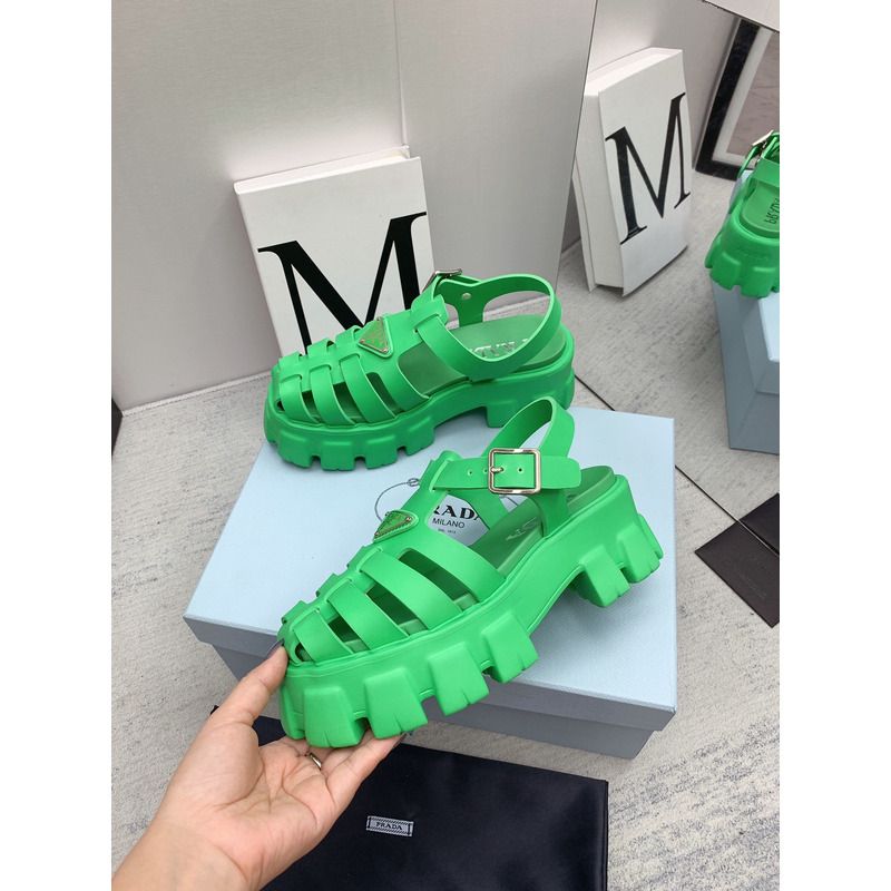 Pra*a foam rubber sandals green