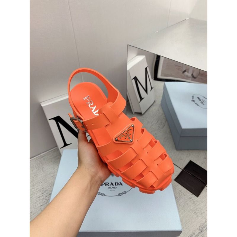 Pra*a foam rubber sandals orange