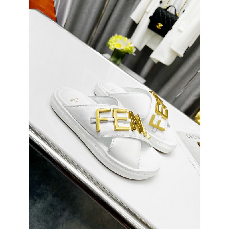 F**digraphy sandals white