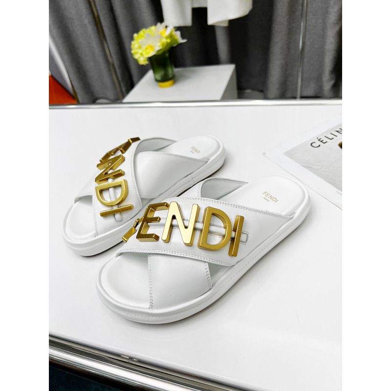 F**digraphy sandals white