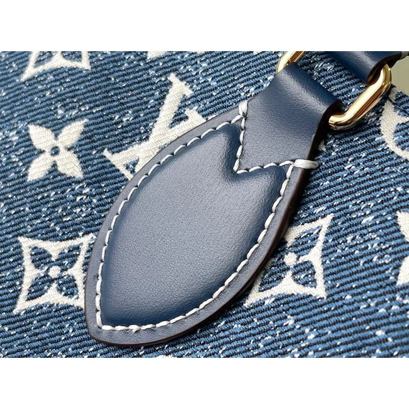 l**is V*t*n lv onthego pm monogram denim jacquard m59606 navy blue