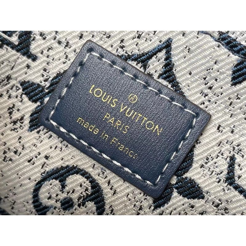 l**is V*t*n lv onthego pm monogram denim jacquard m59606 navy blue