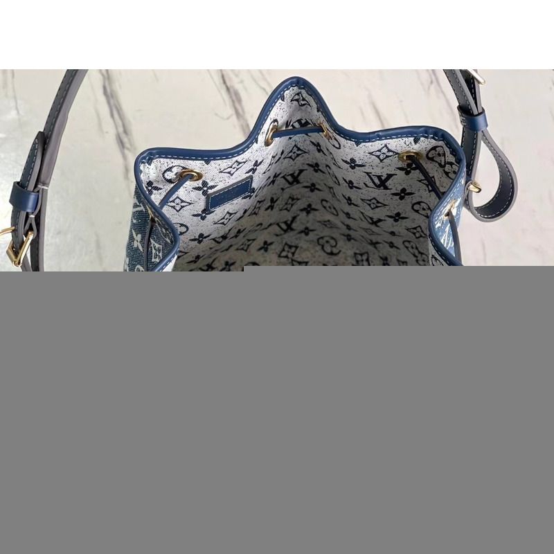 l**is V*t*n lv petite noe bag monogram denim jacquard m59606 navy blue