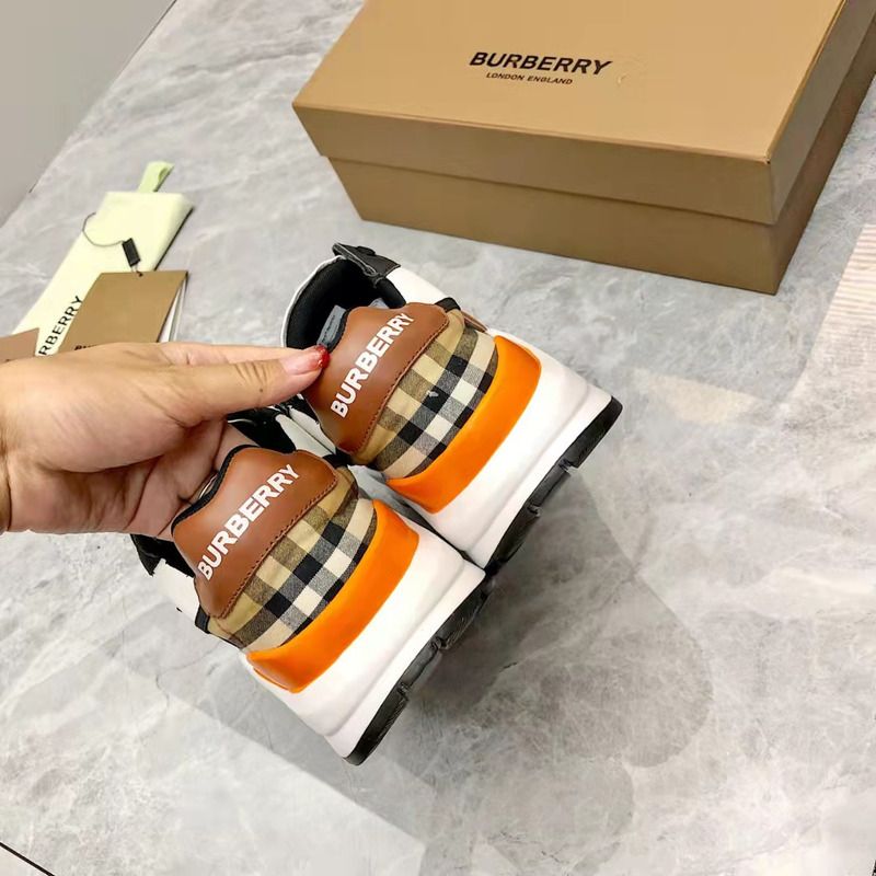 B**rry burlogo-strap vintage check sneakers