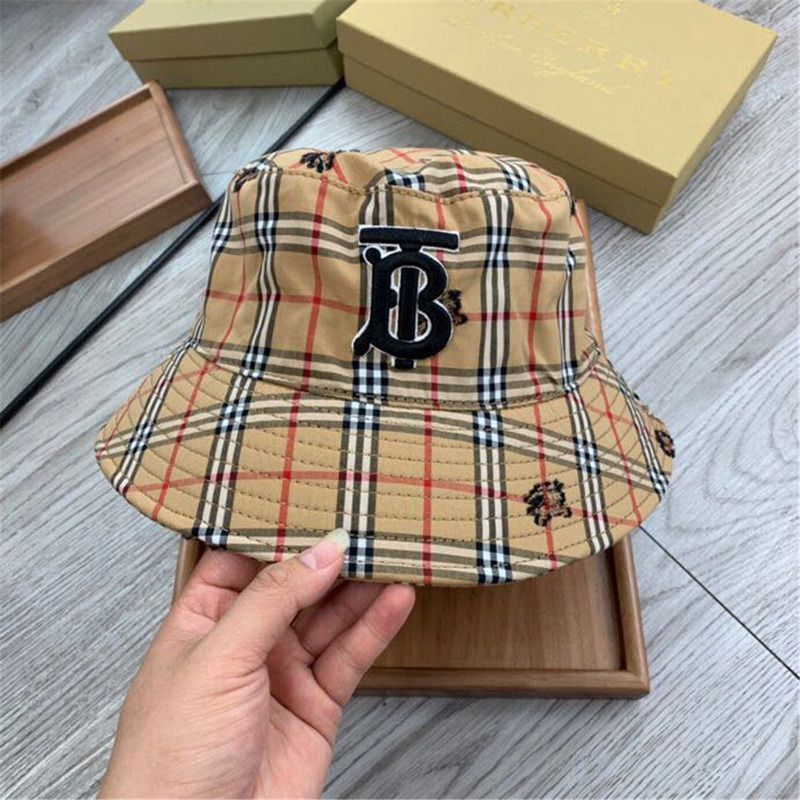 B**rry monogram motif icon stripe cotton bucket hat