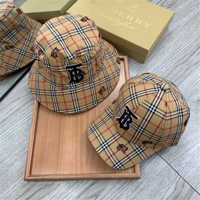 B**rry monogram motif icon stripe cotton bucket hat