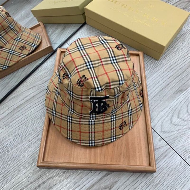 B**rry monogram motif icon stripe cotton bucket hat