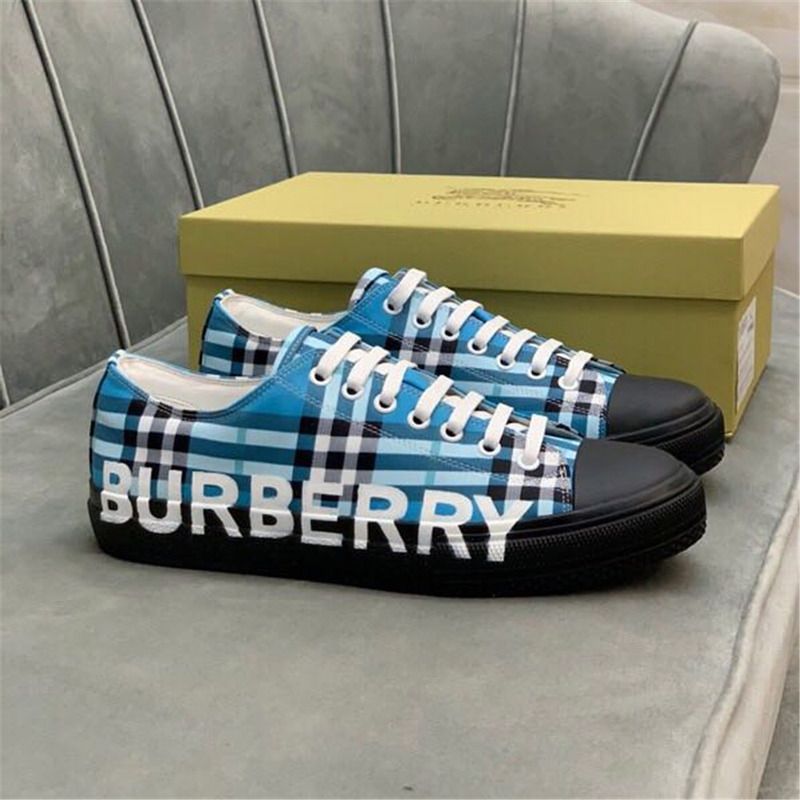 B**rry plaid blue sneaker