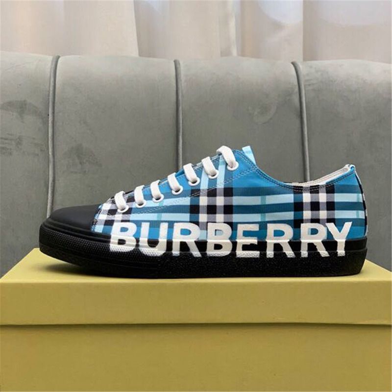 B**rry plaid blue sneaker