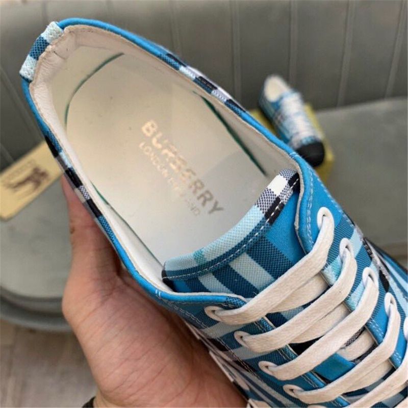 B**rry plaid blue sneaker