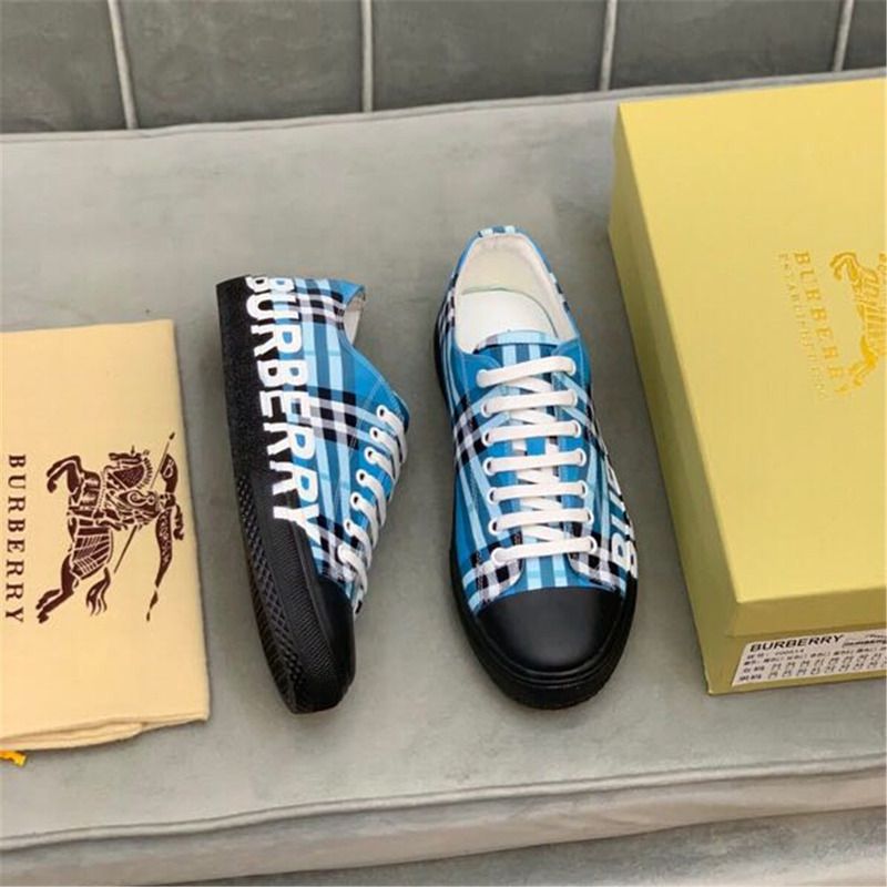 B**rry plaid blue sneaker