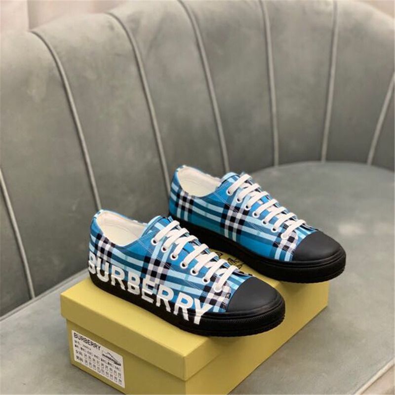 B**rry plaid blue sneaker