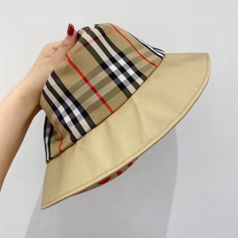 B**rry vintage check cotton bucket hat