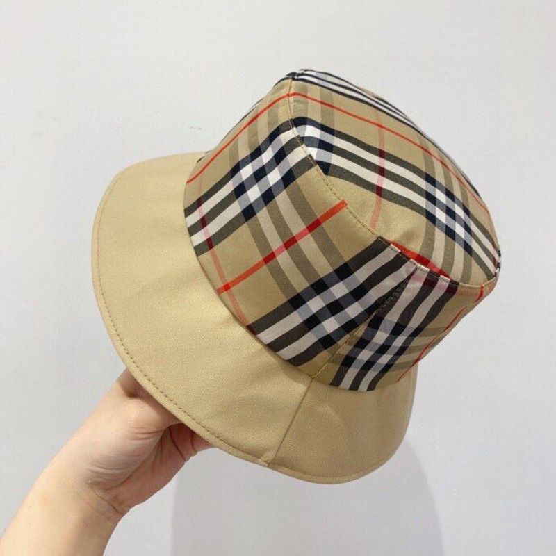 B**rry vintage check cotton bucket hat