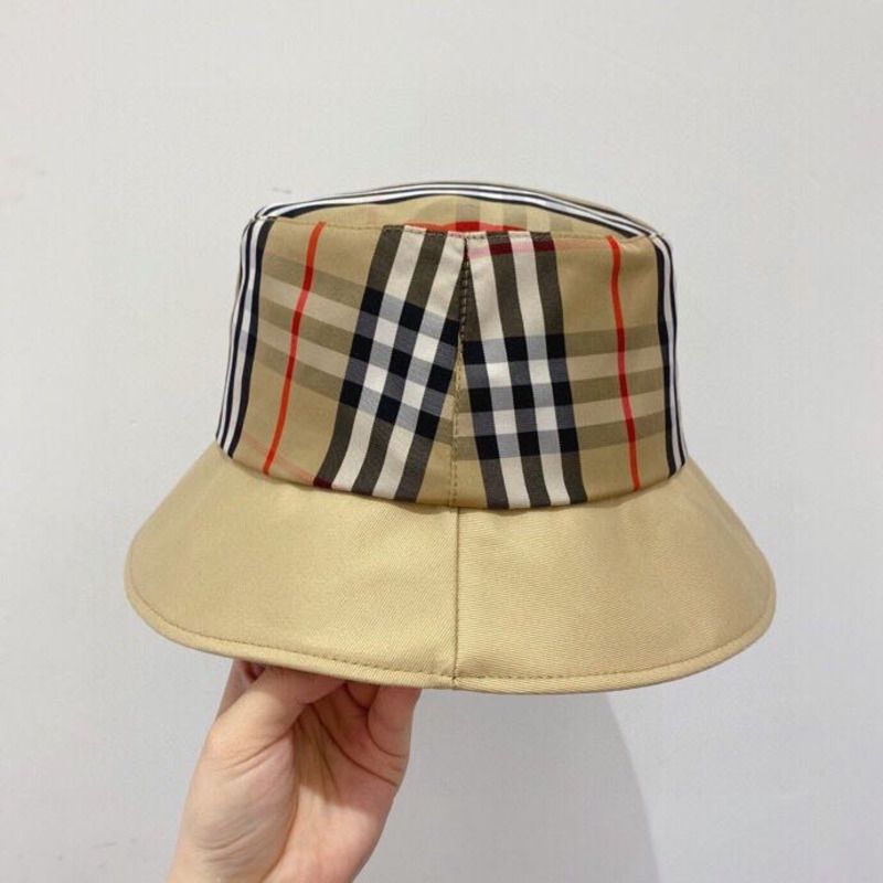 B**rry vintage check cotton bucket hat