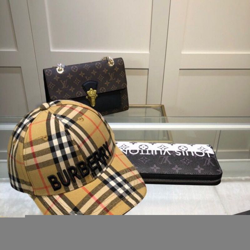 B**rry vintage check baseball cap