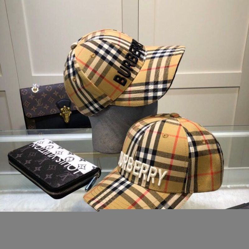 B**rry vintage check baseball cap