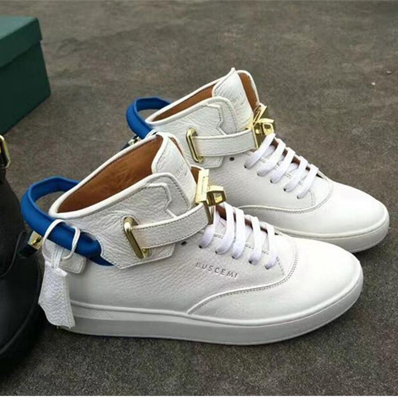 Buscemi High-top Top White Leather Sneaker