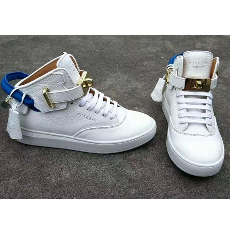 Buscemi High-top Top White Leather Sneaker