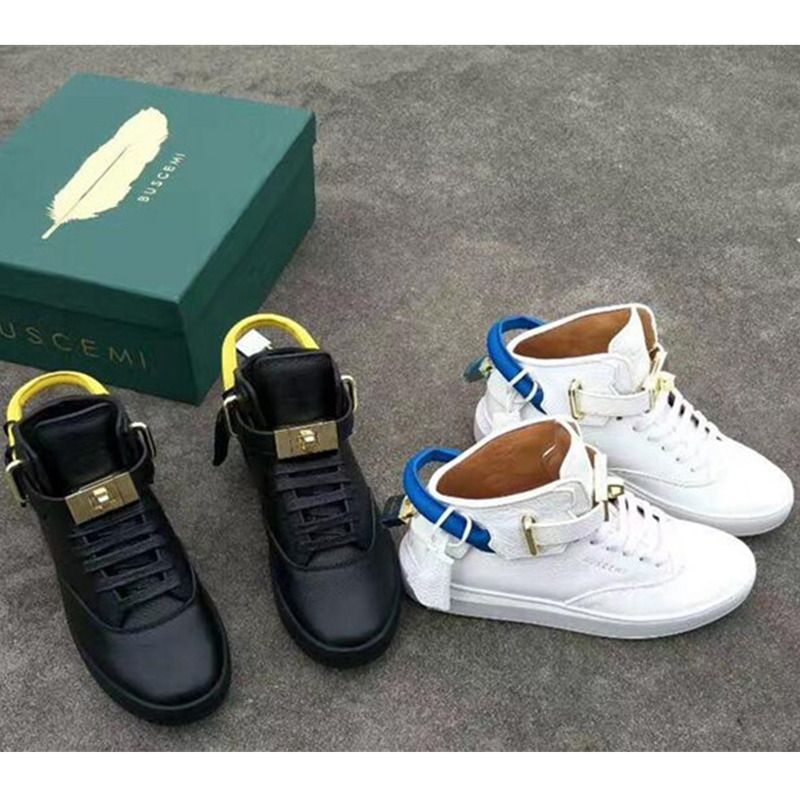 Buscemi High-top Top White Leather Sneaker