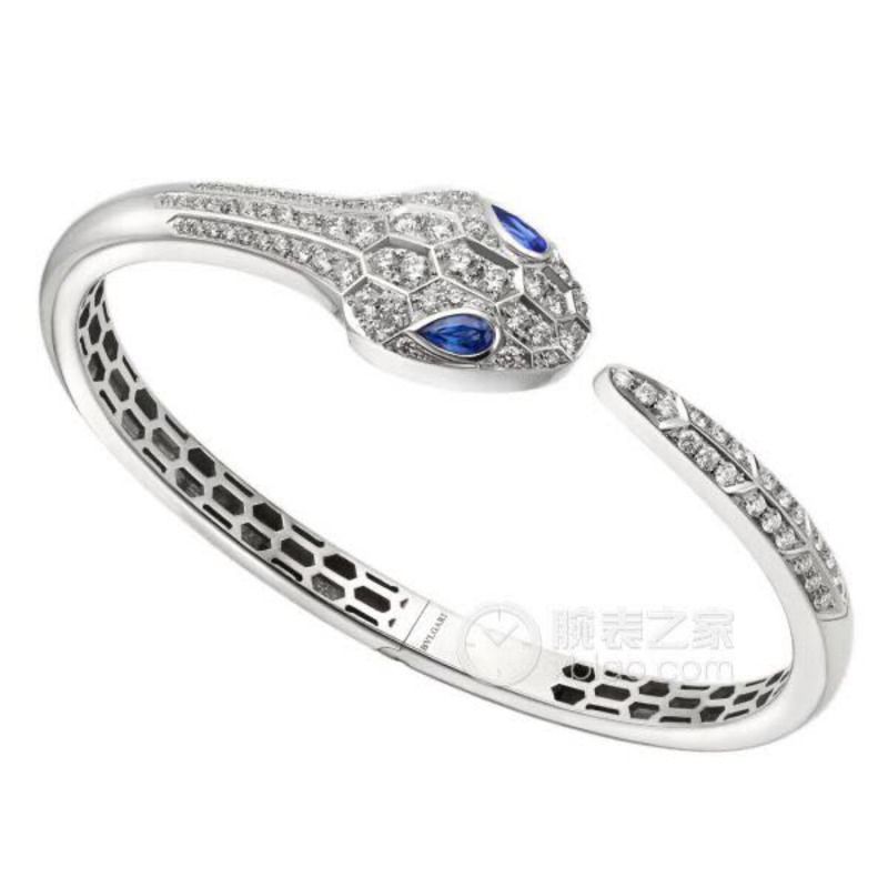 B*l*ai serpenti diamond snake head cuff bracelet