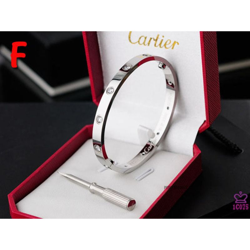 Cartier love bracelet with Silver Stones