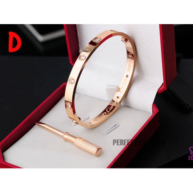 Cartier love bracelet with Rose Golden Stones