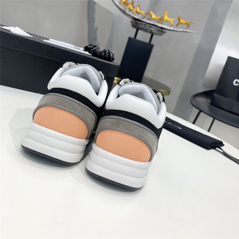 Ch*el low-top luminous sneakers(orange&grey)