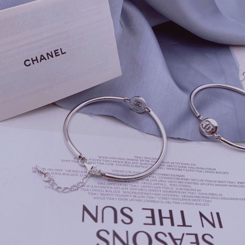 Ch*el bracelet in silver