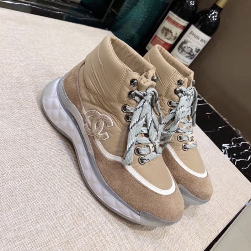 Ch*el fabric sneakers in khaki